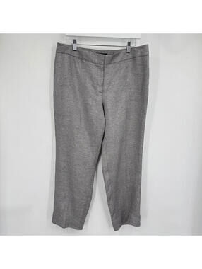 Women's Talbots NWT Metallic Linen Silver/Gray Pants 12